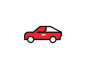 Fototapeta na wymiar Car line icon. Vector symbol in trendy flat style on white background. Travel sing for design.