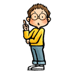 メガネの男の子