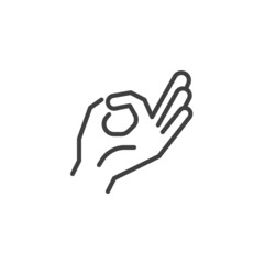 Zen gesture line icon