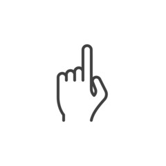 Index finger gesture line icon