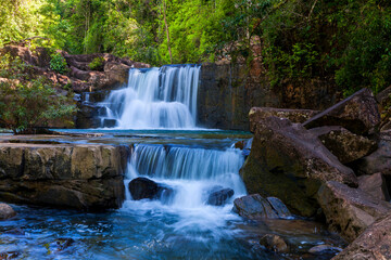 attractions on the island ,Khlong Yai Kee Waterfall on Ko Kood, Thailand