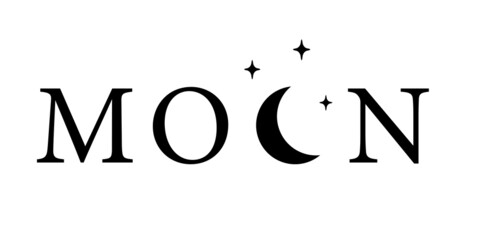Moon logo. Modern elegant, minimalistic and strong template. © ku4erashka