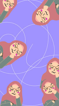 female character in hijab with annoying expression
