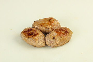 Homemade roasted cutlet minced meat