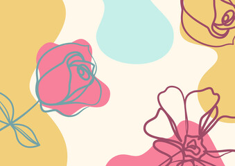 Abstract shape background pastel color