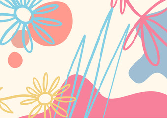 Abstract shape background pastel color