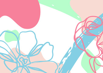Naklejka premium Abstract shape background pastel color