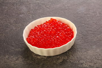 Luxury delicous red salmon caviar