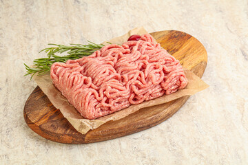 Raw beef minced meat for cooking