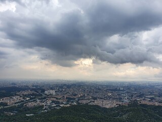 clouds over the city