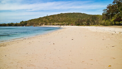 The beauty of the pink Tangsi Beach in Lombok