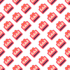 Obraz premium Seamless Pattern Design With Gift Box