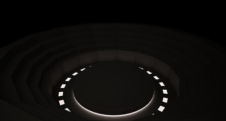Abstract pattern of circles with the effect of displacement.