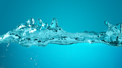a wave of water on a light blue background