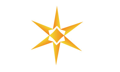 Sun icon. Yellow sun star icon. Summer, Sunlight, Nature, Sky. Vector illustration isolated design.