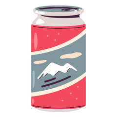 Soda water vector cartoon illustration isolated on a white background.