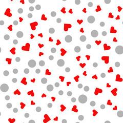 Heart seamless pattern. Background from love sign. Valentines day concept. Vector illustration for design, wrapping paper, promotion, banner.