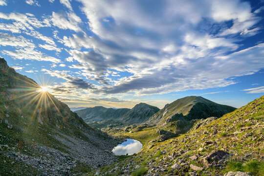 Lac du Diable lake amidst Valley of Wonders at Mercantour National Park, France