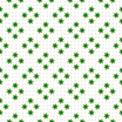 Seamless pattern with green leaves