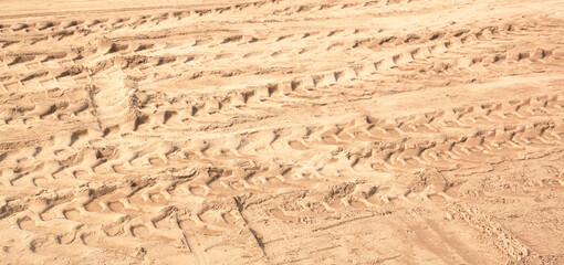 Tractor wheel tracks Texture