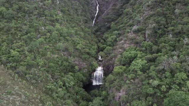 Waterfall in the nature of Brazil