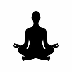 yoga pose mediation vector graphic illustration