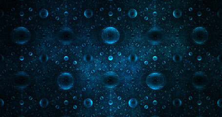 Abstract intricate symmetrical blue ornament. Fantastic glowing fractal shapes. Festive wallpaper. Digital fractal art. 3d rendering.