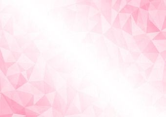 抽象的な幾何学模様と春らしいピンク色のグラデーション背景素材
