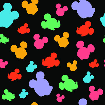 cute mouse head seamless pattern perfect for background or wallpaper