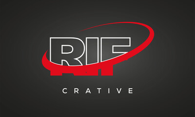 RIF letters creative technology logo design