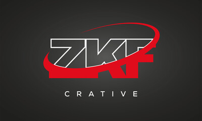 ZKF letters creative technology logo design