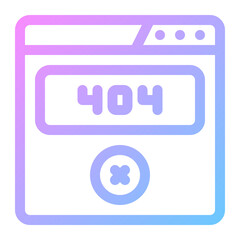 error 404 gradient icon