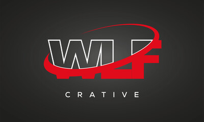 WLF letters creative technology logo design