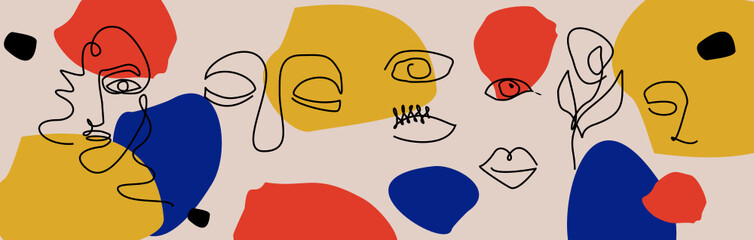 
abstraction, cubism, abstract, face, woman, girl, scary, expressionism, contemporary art, gallery, one line, cubism, picture, poster, banner, interior, minimalism, kandinsky, top, trend, print