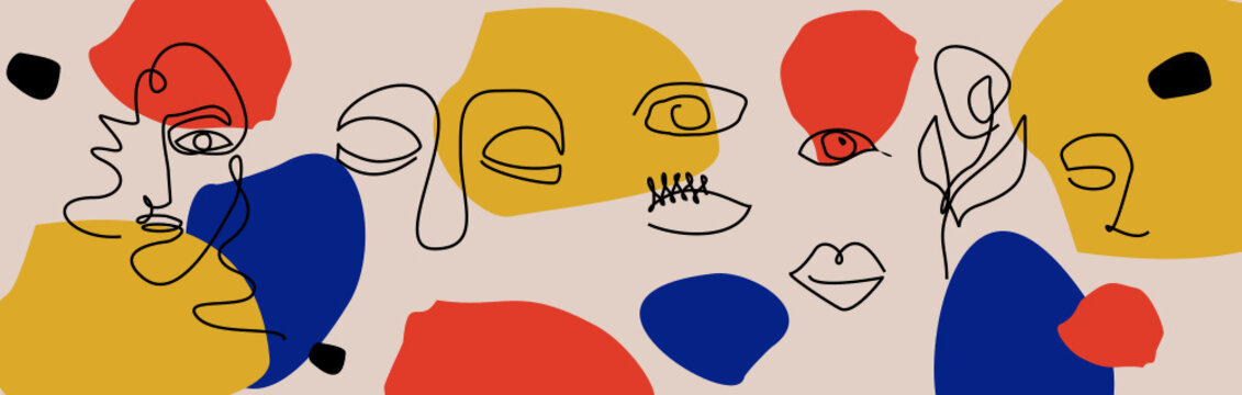 
abstraction, cubism, abstract, face, woman, girl, scary, expressionism, contemporary art, gallery, one line, cubism, picture, poster, banner, interior, minimalism, kandinsky, top, trend, print