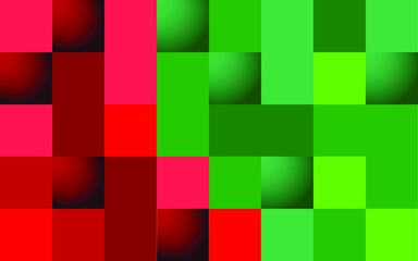 Green and Red colors pixelate wallpaper. Contrast color background