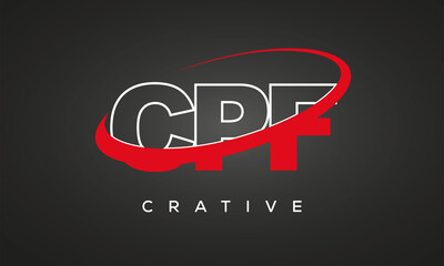 CPF letters creative technology logo design