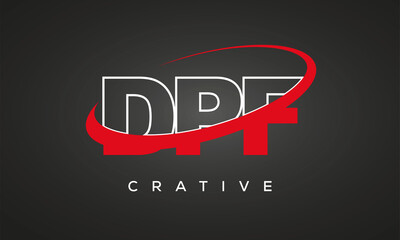 DPF letters creative technology logo design