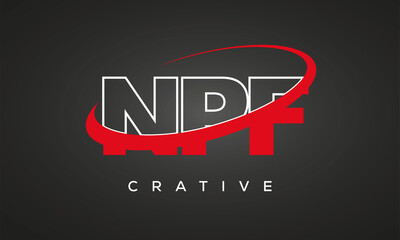 NPF letters creative technology logo design