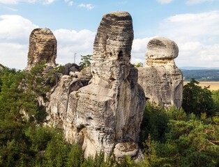 sandstone rock city czech or Bohemian paradise