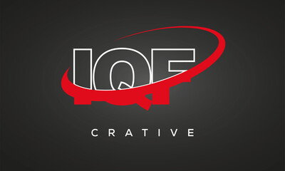 Fototapeta na wymiar IQF letters creative technology logo design