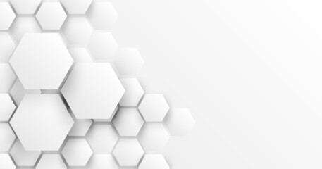 Hexagon background. Abstract gray hexagonal shape template. Honeycomb wallpaper.Vector.