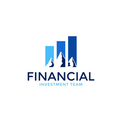 accounting financial logo, Financial Advisors logo design vector