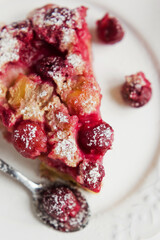 Cherry pie with cream filling clafouti