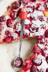 Cherry pie with cream filling clafouti