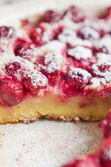 Cherry pie with cream filling clafouti