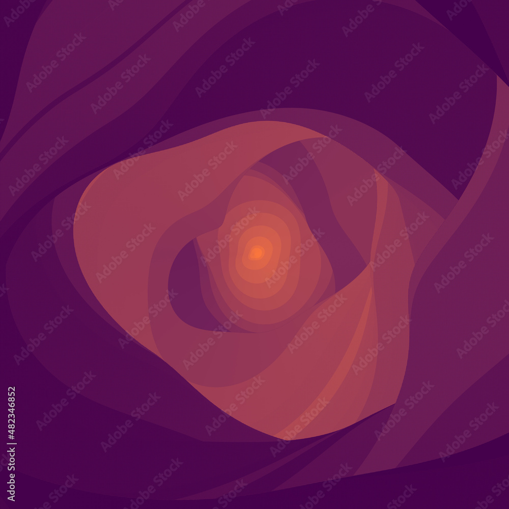 Poster abstract wavy colorful tunnel. modern pattern for concept design. digital background. 3d rendering d