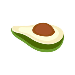 Isolated on white background, avocado vector illustration design