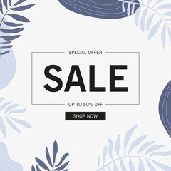 Flat vector banner big discounts. New collection sale