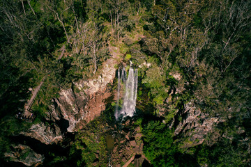 Aerial photo of the beautiful Queen Mary Falls, Queensland Australia